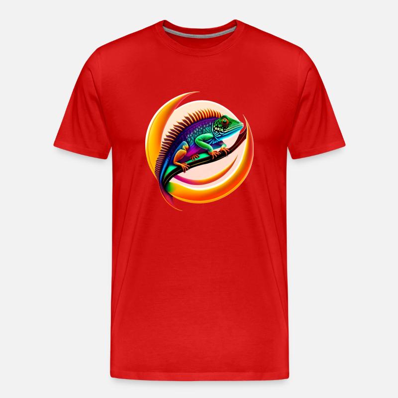 Chamäleon - Männer Premium Bio T-Shirt - Rot