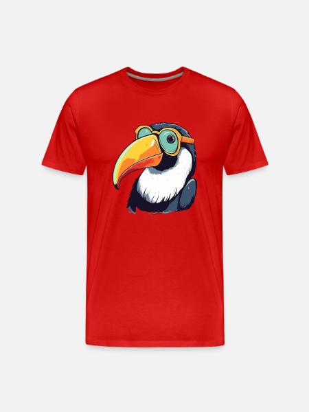 Kik der Tukan - Männer Premium Bio T-Shirt - Rot