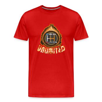 Boîte de vitesses automatique - T-shirt bio Premium Homme - rouge - Devant - Damien (186cm)