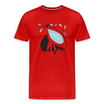 Tiere - Männer Premium Bio T-Shirt - Rot - Vorne - Damien (186cm)