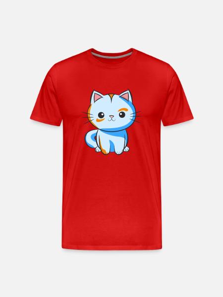 Cat - Men's Premium Organic T-Shirt - red
