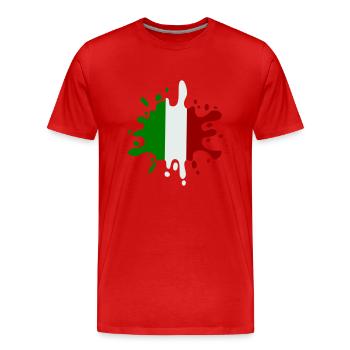 Splash of colour Italy - Men's Premium Organic T-Shirt - red - Front - Damien (186cm)