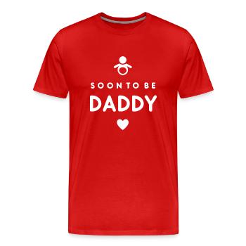 Bald Papa - Männer Premium Bio T-Shirt - Rot - Vorne - Damien (186cm)