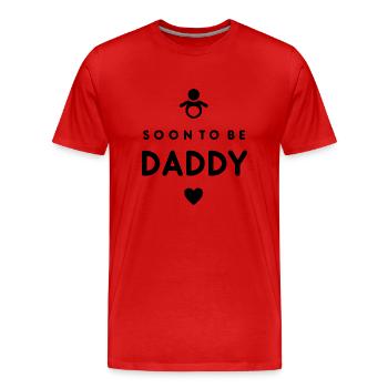 Bald Papa - Männer Premium Bio T-Shirt - Rot - Vorne - Damien (186cm)
