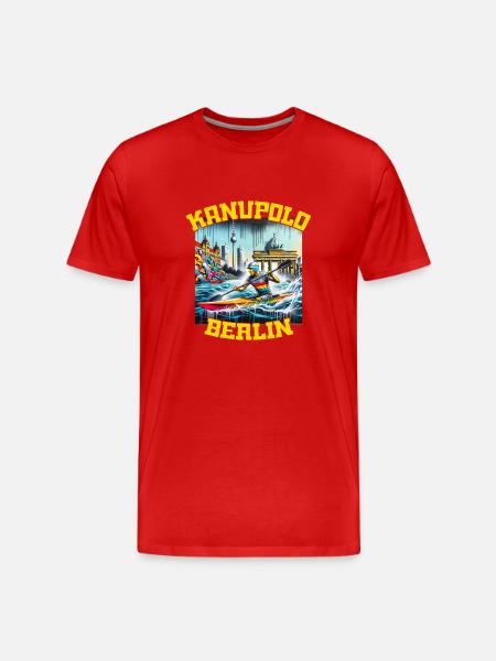 Kanupolo Berlin Graffiti - Männer Premium Bio T-Shirt - Rot