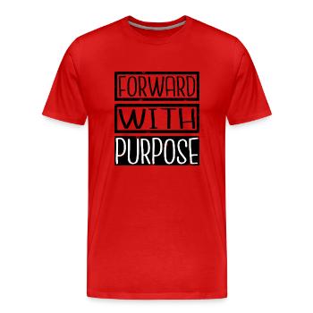 Progrès Croissance Changement Développement Enthousiasme - T-shirt bio Premium Homme - rouge - Devant - Damien (186cm)