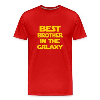 Best brother in the galaxy - Men's Premium Organic T-Shirt - red - Front - Damien (186cm)
