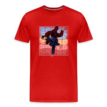 Sambo Union soviétique URSS Russie Sports - T-shirt bio Premium Homme - rouge - Devant - Damien (186cm)