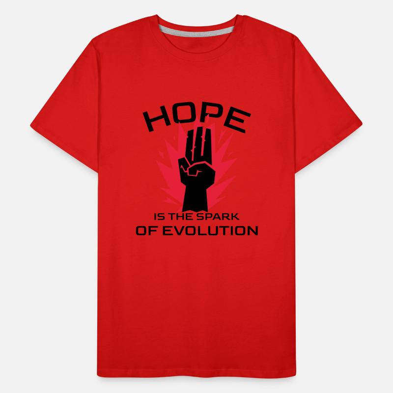 L’espoir est l’étincelle de l’évolution T-shirt bio Premium Homme