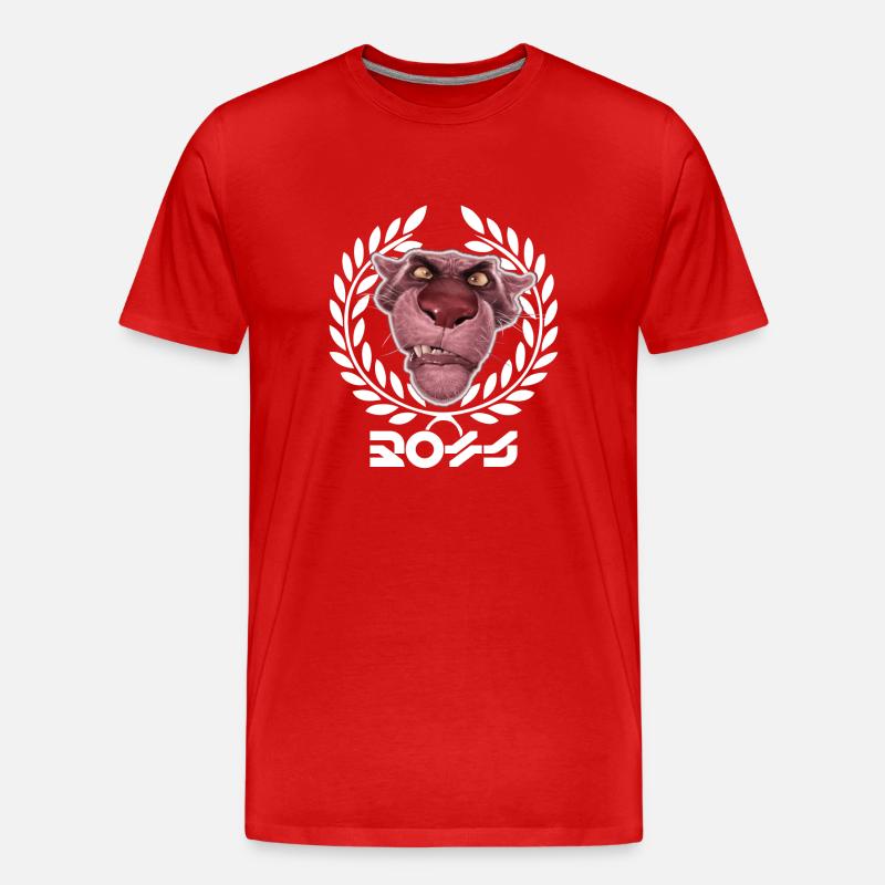 Boxy Panter - Männer Premium Bio T-Shirt - Rot