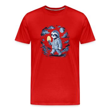 Somnambulisme - T-shirt bio Premium Homme - rouge - Devant - Damien (186cm)
