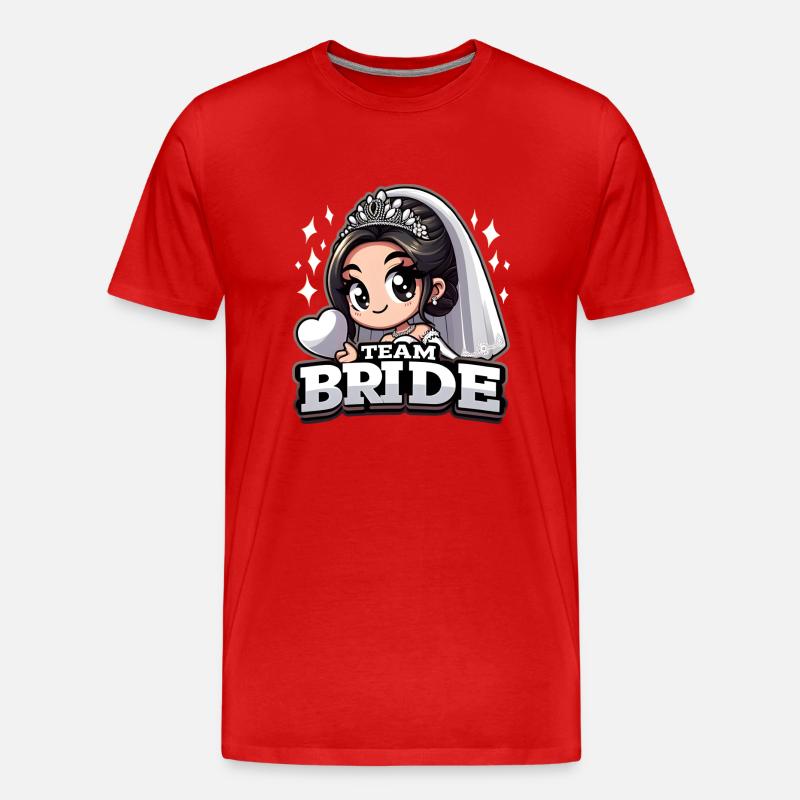 Team Bride - Männer Premium Bio T-Shirt - Rot