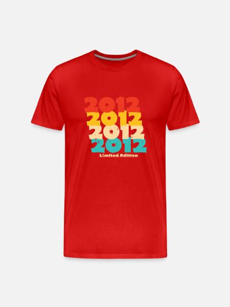 2012: Limited Edition - 12th Anniversary - Men's Premium Organic T-Shirt - red