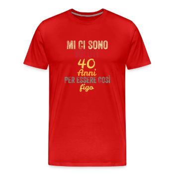 It Took Me 40 Years to Be So Cool - Men's Premium Organic T-Shirt - red - Front - Damien (186cm)