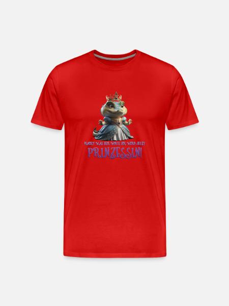 Kroko Prinzessin 02 - Männer Premium Bio T-Shirt - Rot