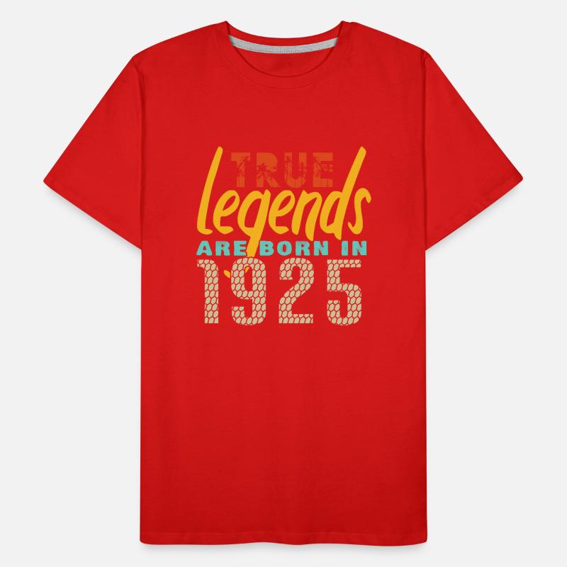 Vintage 1925 Born In 1925 100 Year Old Bar Code Anniversa Men's Premium Organic T-Shirt