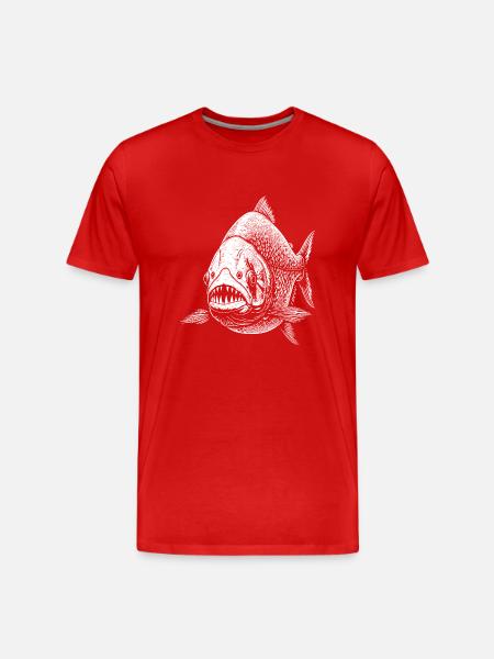 Piranhas - Men's Premium Organic T-Shirt - red