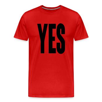 Yes - T-shirt bio Premium Homme - rouge - Devant - Damien (186cm)