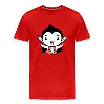 Duck Vampire Halloween Costume Bloodsucker Monster - Men's Premium Organic T-Shirt - red - Front - Damien (186cm)