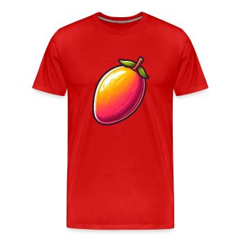 Mango large fruit - Men's Premium Organic T-Shirt - red - Front - Damien (186cm)
