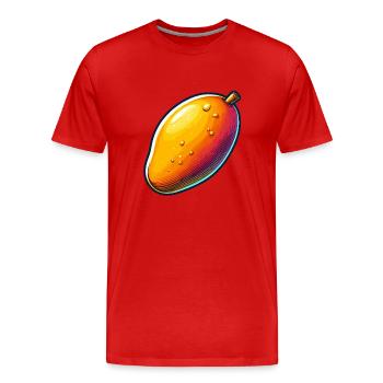 Mangue jus - T-shirt bio Premium Homme - rouge - Devant - Damien (186cm)