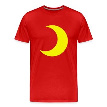 lune - T-shirt bio Premium Homme - rouge - Devant - Damien (186cm)
