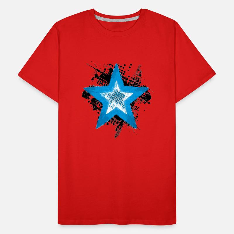 conception de Star (Cool Blue) T-shirt bio Premium Homme