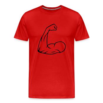 Acid Apparel Flex - Männer Premium Bio T-Shirt - Rot - Vorne - Damien (186cm)