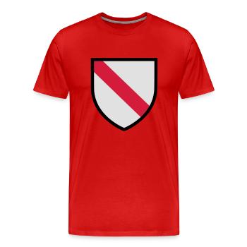 Blason Strasbourg (T) - T-shirt bio Premium Homme - rouge - Devant - Damien (186cm)