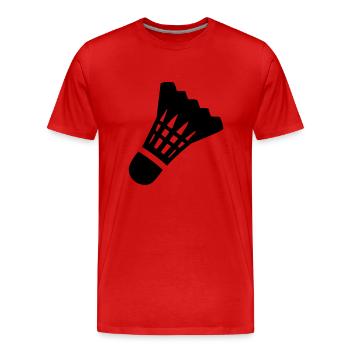 badminton volant - T-shirt bio Premium Homme - rouge - Devant - Damien (186cm)