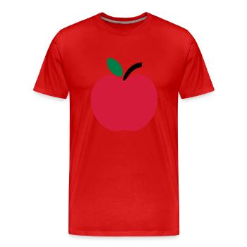 apfel - Männer Premium Bio T-Shirt - Rot - Vorne - Damien (186cm)