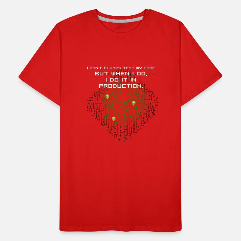 test code nerd joke spruch pc programmierer geek i Männer Premium Bio T-Shirt