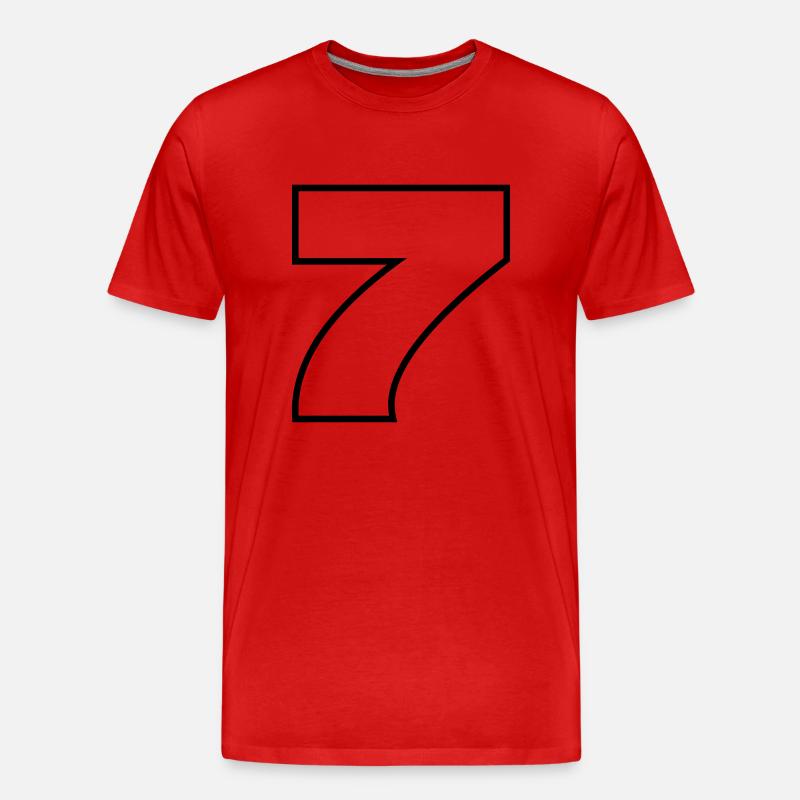 7 - Männer Premium Bio T-Shirt - Rot