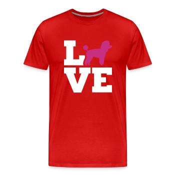 Toy Poodle - Men's Premium Organic T-Shirt - red - Front - Damien (186cm)
