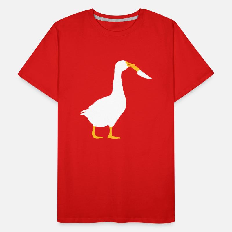 Gefährliche bewaffnete Gans Männer Premium Bio T-Shirt