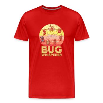 Bug Whisperer Kids Bug Hunter Gift - Men's Premium Organic T-Shirt - red - Front - Damien (186cm)
