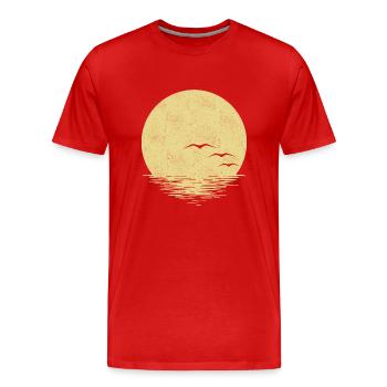 Sunset - Men's Premium Organic T-Shirt - red - Front - Damien (186cm)