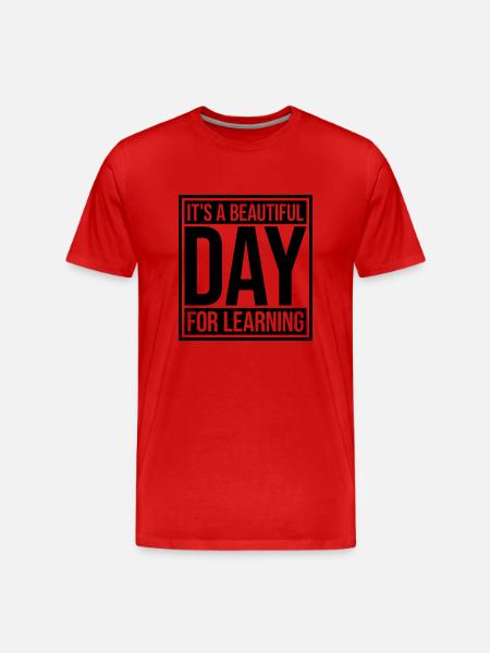 belle journée pour apprendre - T-shirt bio Premium Homme - rouge