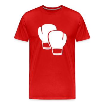 Boxhandschuhe - Männer Premium Bio T-Shirt - Rot - Vorne - Damien (186cm)