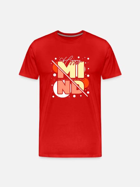 heureux, vie heureuse - T-shirt bio Premium Homme - rouge
