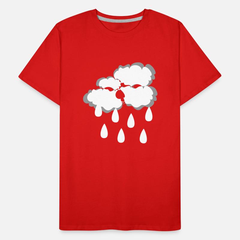 Rain cloud, vector illustration Men's Premium Organic T-Shirt