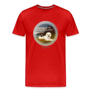 Whisky Dicton Single Maltais - T-shirt bio Premium Homme - rouge - Devant - Damien (186cm)