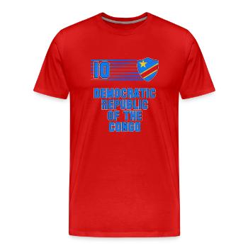 Democratic Republic of Congo Football Team - Men's Premium Organic T-Shirt - red - Front - Damien (186cm)