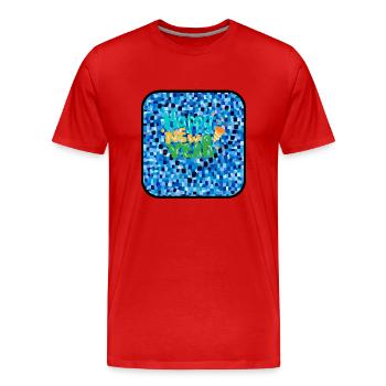 Bonne année, thème coloré. - T-shirt bio Premium Homme - rouge - Devant - Damien (186cm)