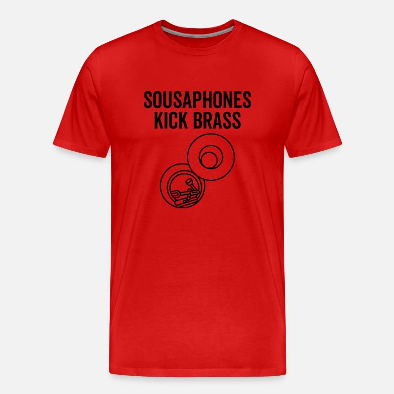 Sousaphone Kick Brass - Männer Premium Bio T-Shirt - Rot