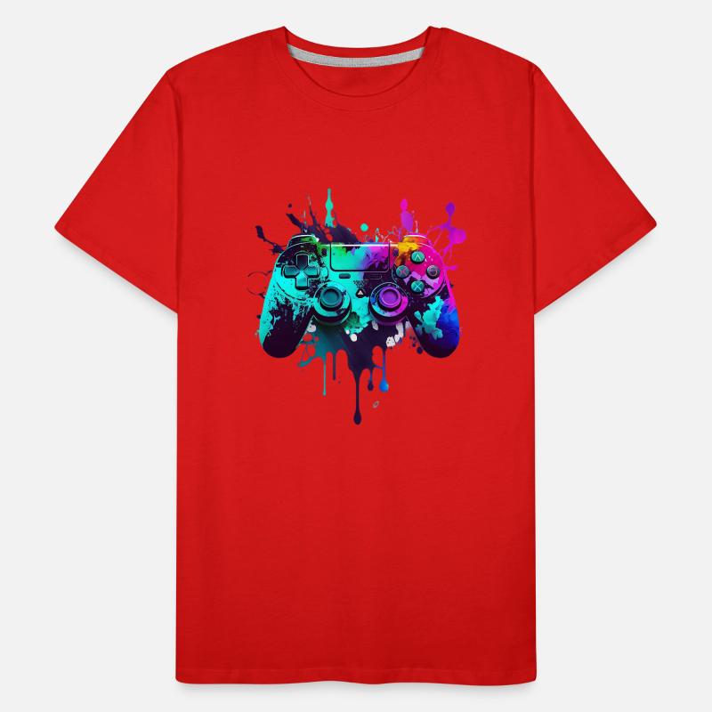 Neon Gaming Controller / Kontroller Männer Premium Bio T-Shirt