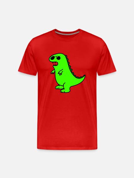 cool dino - Men's Premium Organic T-Shirt - red