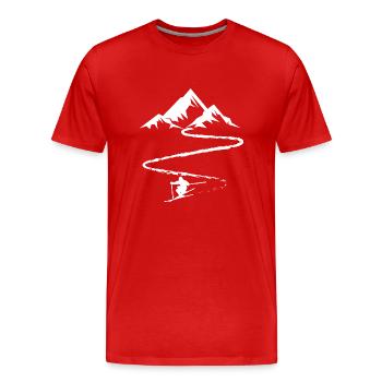 Ski Ski Motif de ski pour les skieurs - T-shirt bio Premium Homme - rouge - Devant - Damien (186cm)