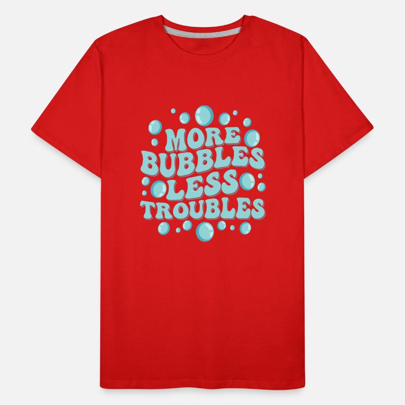 More Bubbles Less Troubles Soapmaker Soapmaking Männer Premium Bio T-Shirt