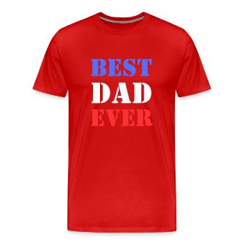 The best dad ever - Men's Premium Organic T-Shirt - red - Front - Damien (186cm)